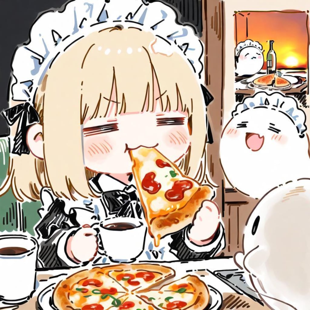 連休終わりのおピッツァェンコフィー🍕☕