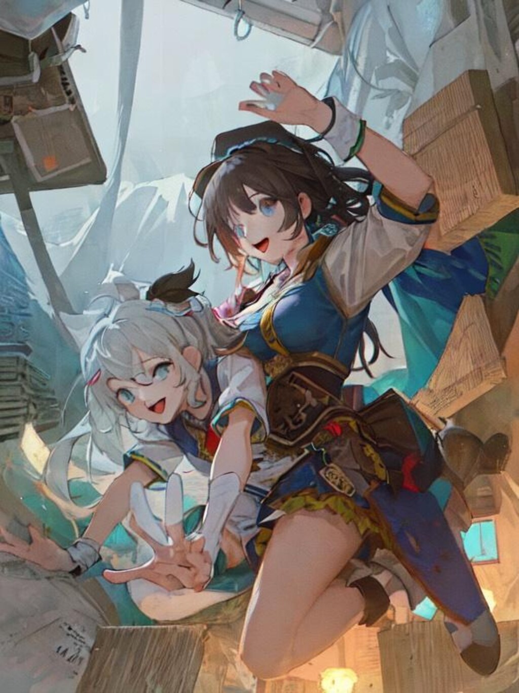 Stable Diffusion。昔の絵に彩色させてみた。[ケムリクサ]