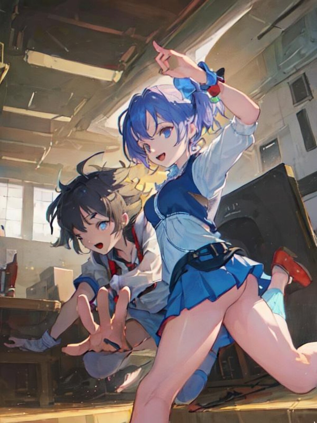 Stable Diffusion。昔の絵に彩色させてみた。[ケムリクサ]