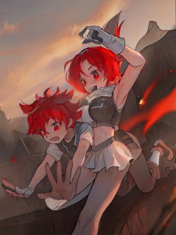 Stable Diffusion。昔の絵に彩色させてみた。[ケムリクサ]