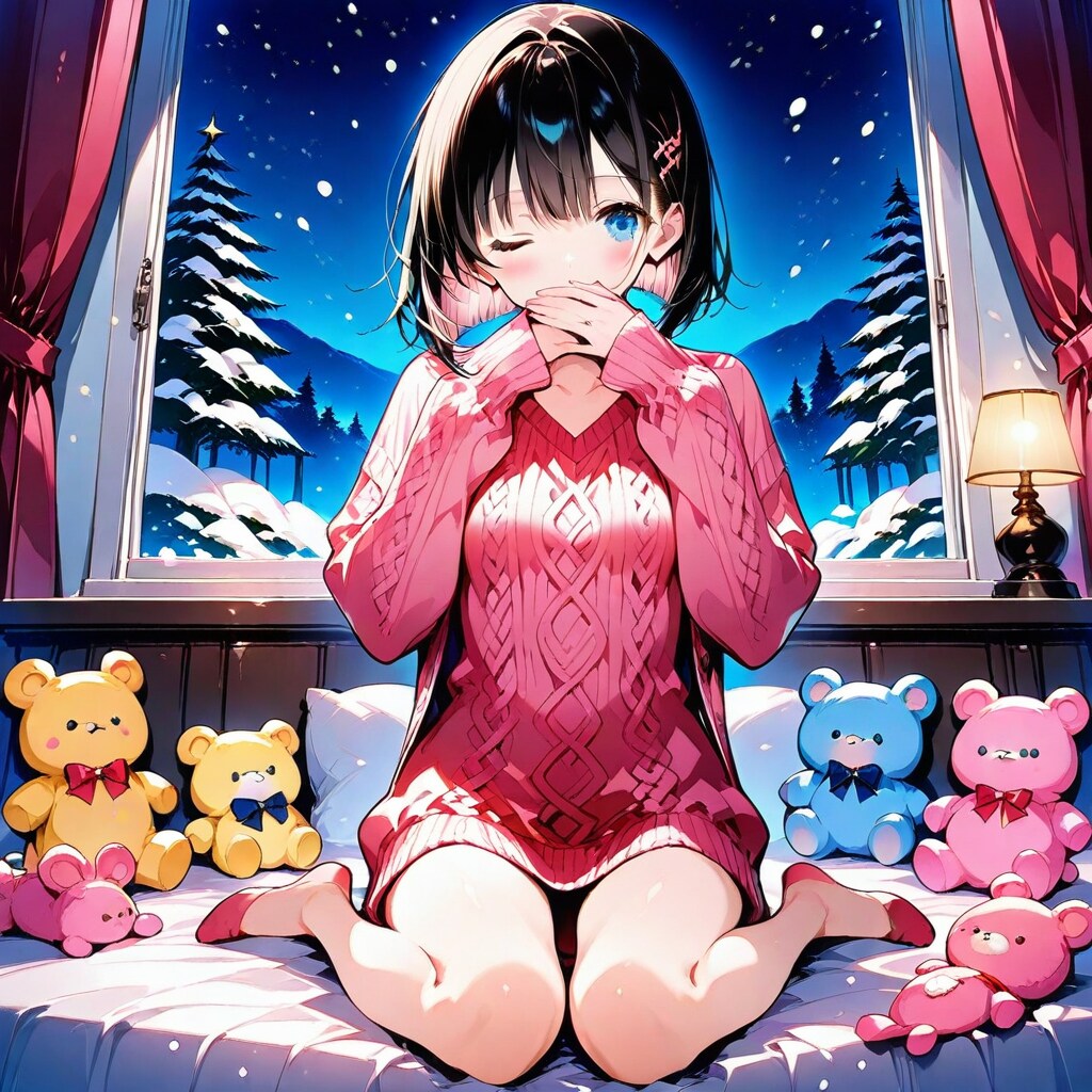 【企画：萌え袖】萌え袖と言えばセーターでしょう② | の人気AIイラスト・グラビア