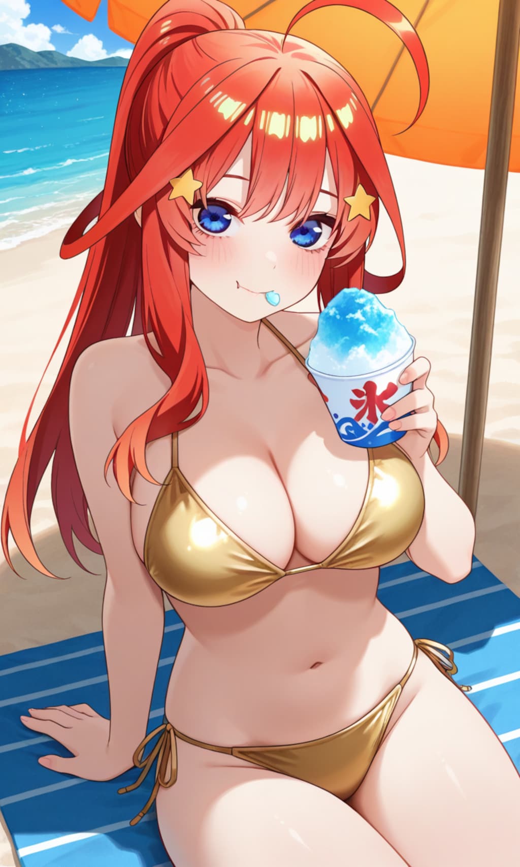 PixAIで五等分の金色ビキニ👙💛