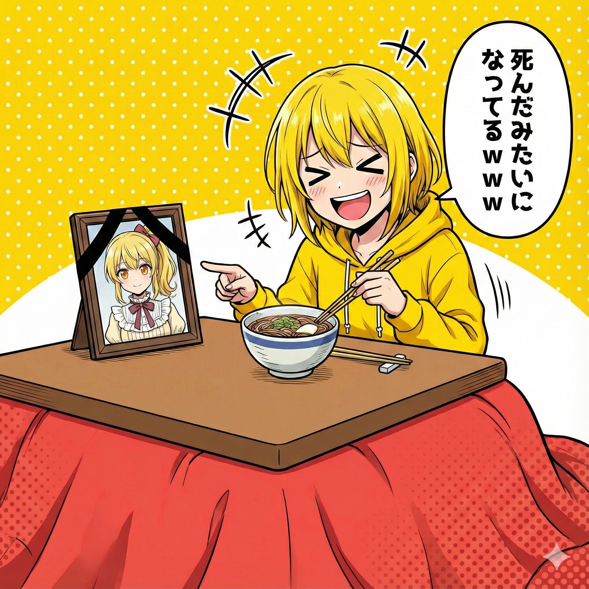 💛彩ちゃんの年越しそば | の人気AIイラスト・グラビア