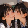 百合中学生、百合キス 4枚目