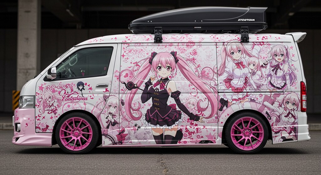 美少女アニメ痛車ハイエース　再リメイク版