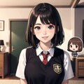 ミニチュアな女の子に助言を受けるJK 2枚目