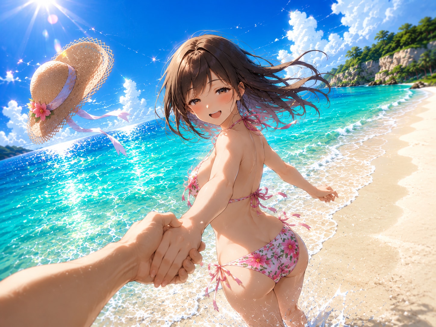 一緒に海に入ろうよ！
