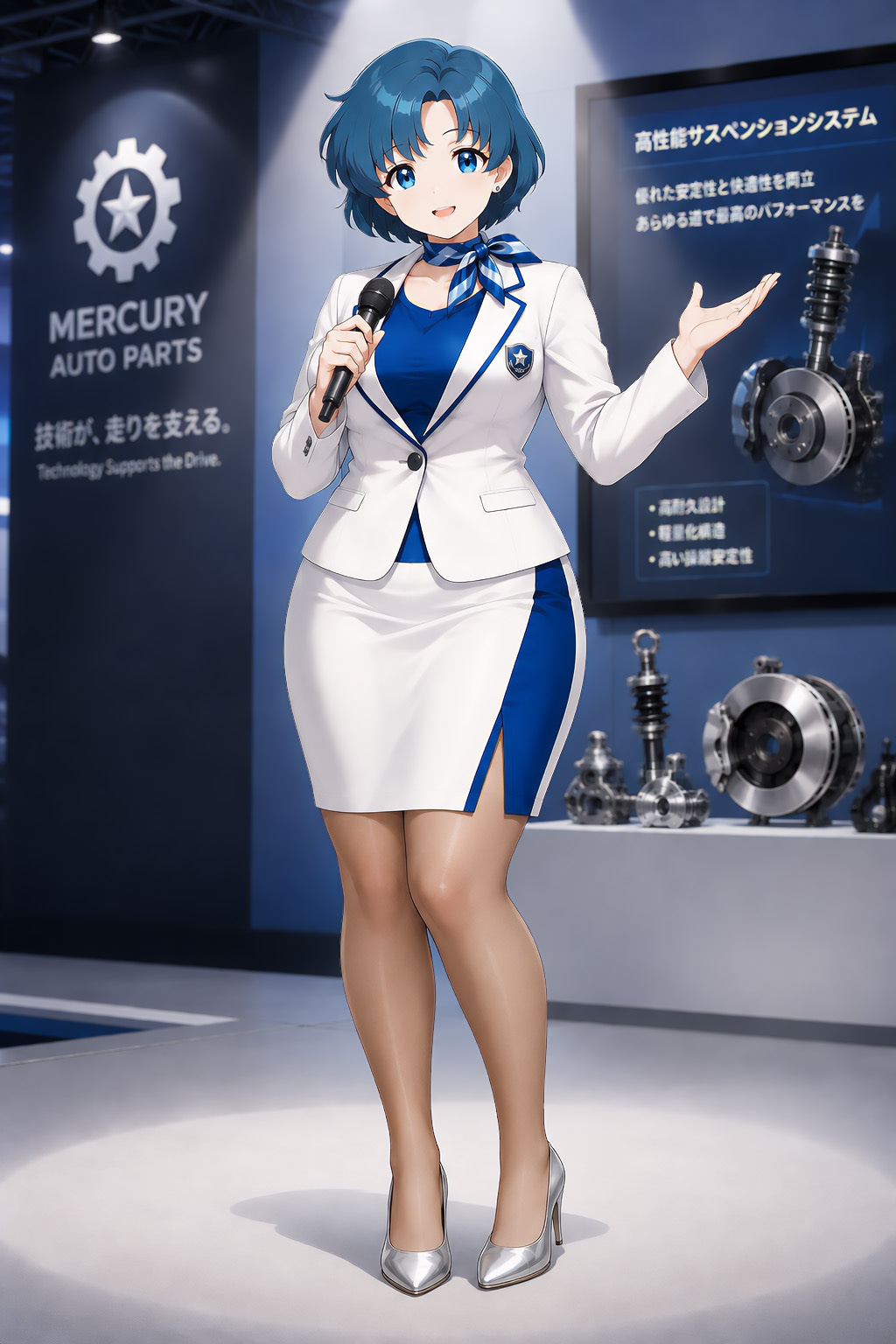 ブースの裏で