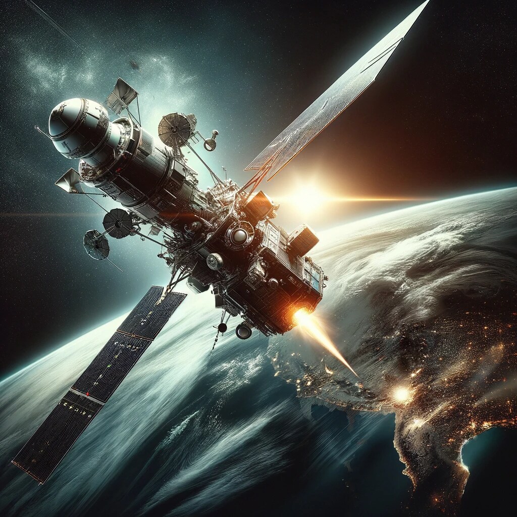 姿勢制御に入った攻撃衛星