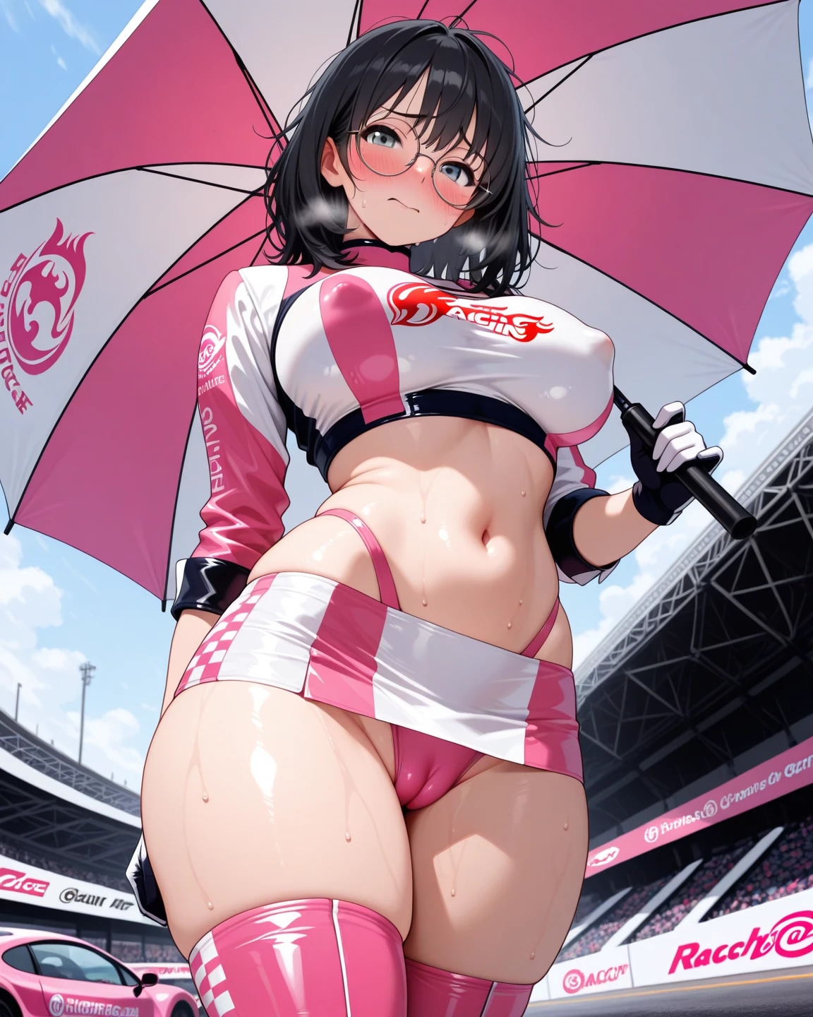 レースクイーンな地味子