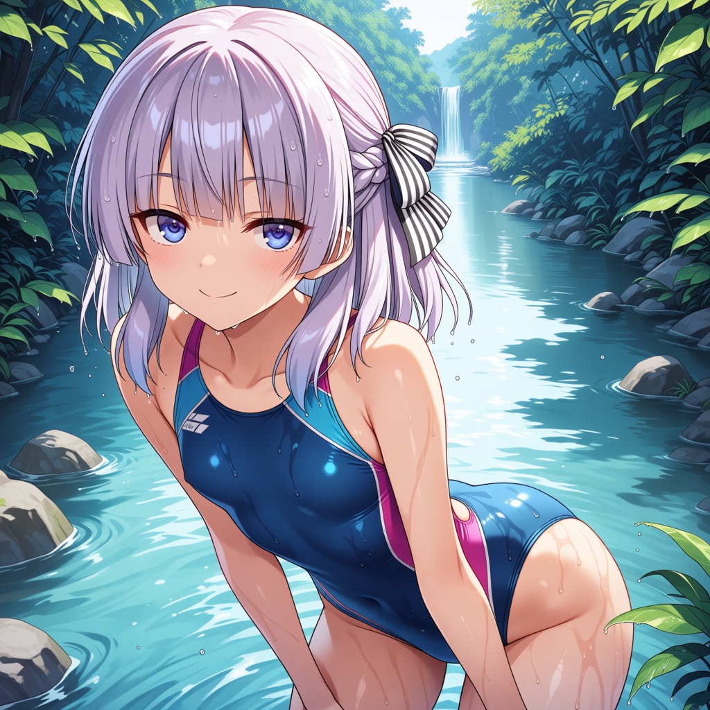 よう実ヒロインの川遊び