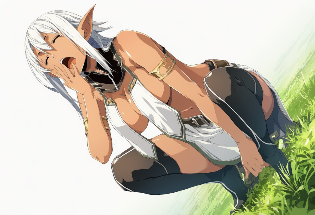 褐色盗賊の大あくび