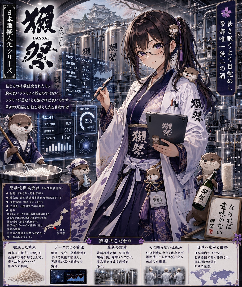 日本酒擬人化シリーズ第10弾〜ボツ絵含めて〜