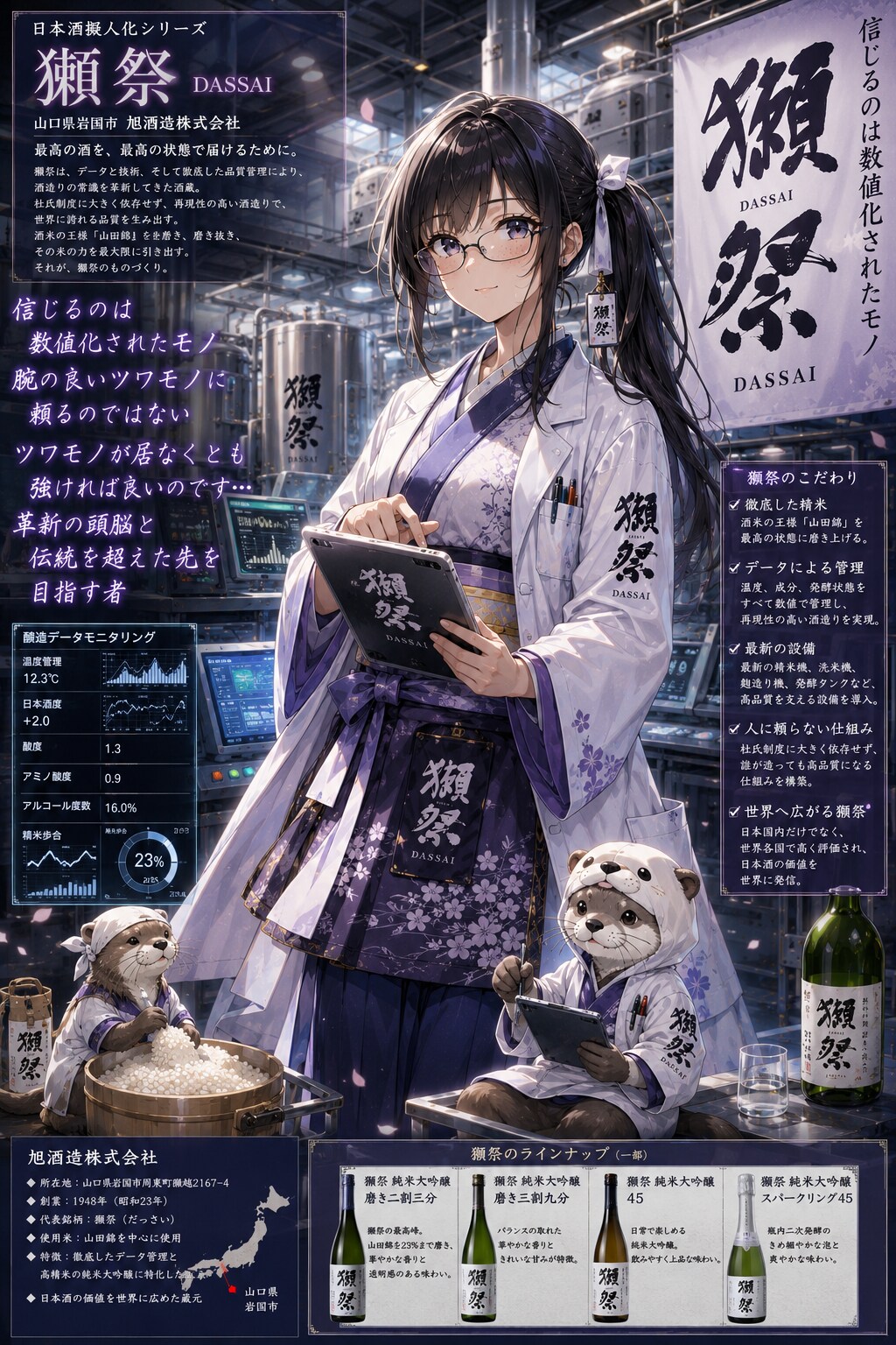 日本酒擬人化シリーズ第10弾〜ボツ絵含めて〜