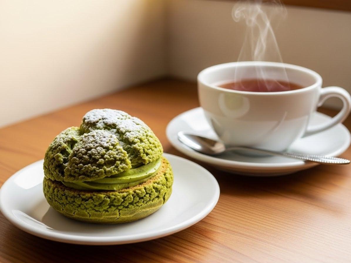 デザートの抹茶シュークリーム | の人気AIイラスト・グラビア