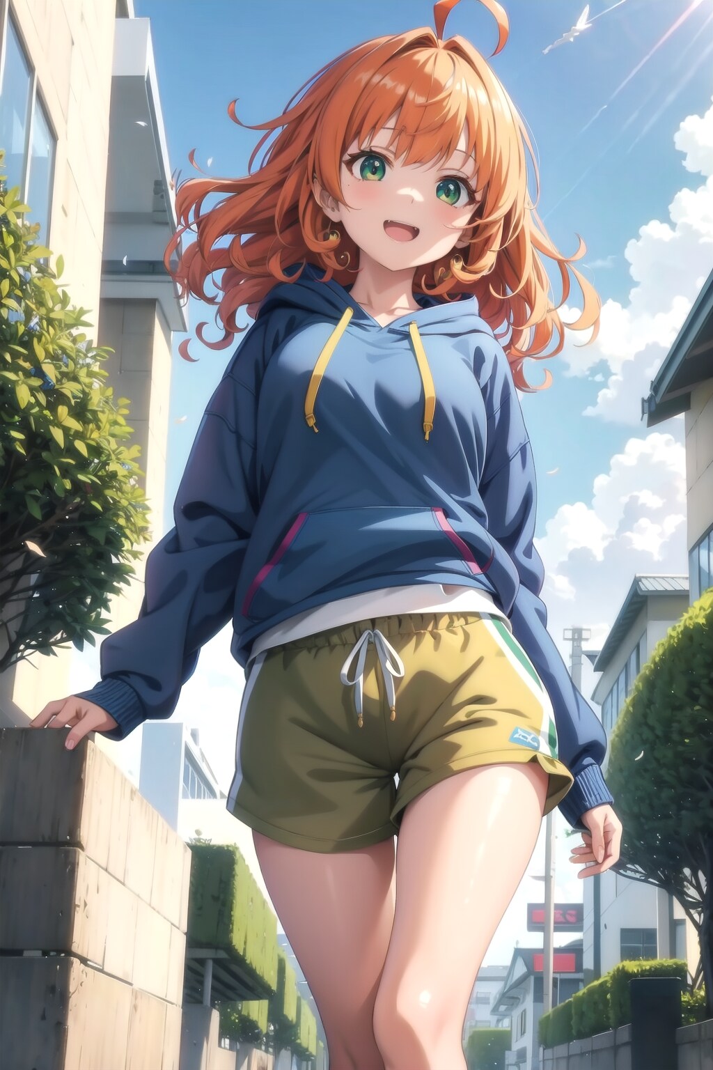 青いパーカー | の人気AIイラスト・グラビア