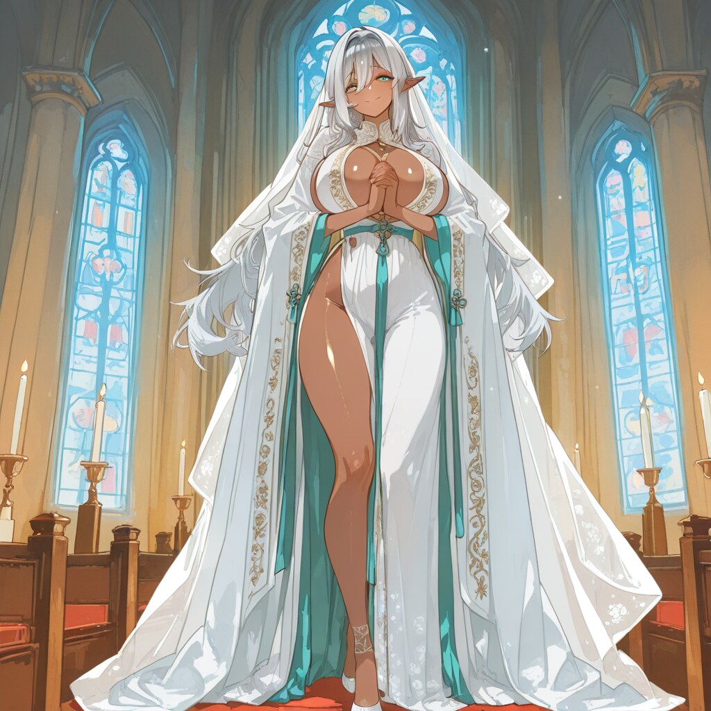 褐色エルフの聖女