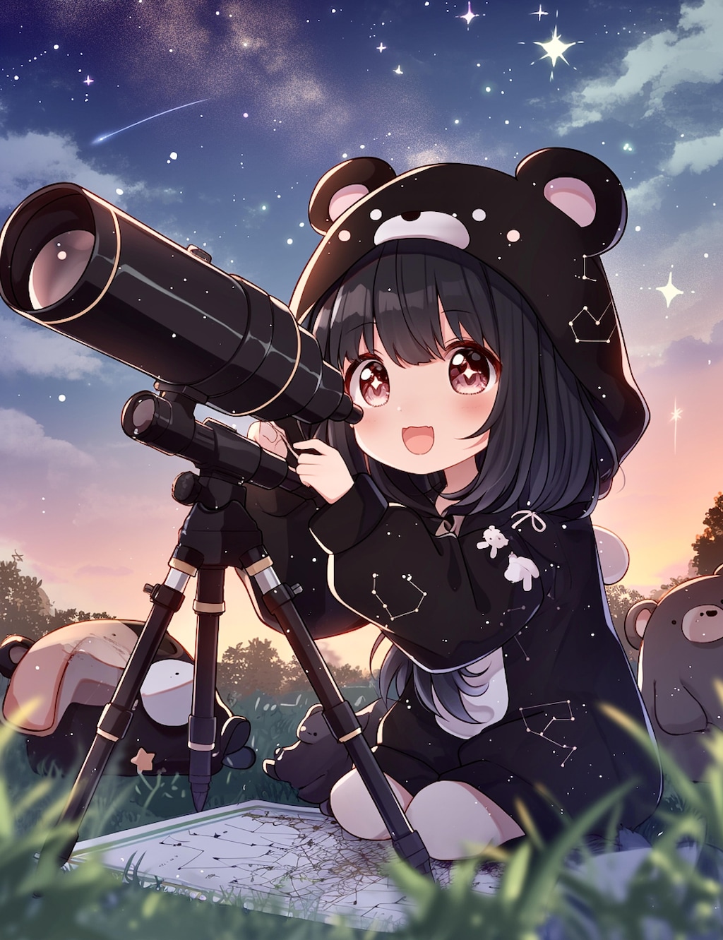 望遠鏡✖︎くま娘🐾