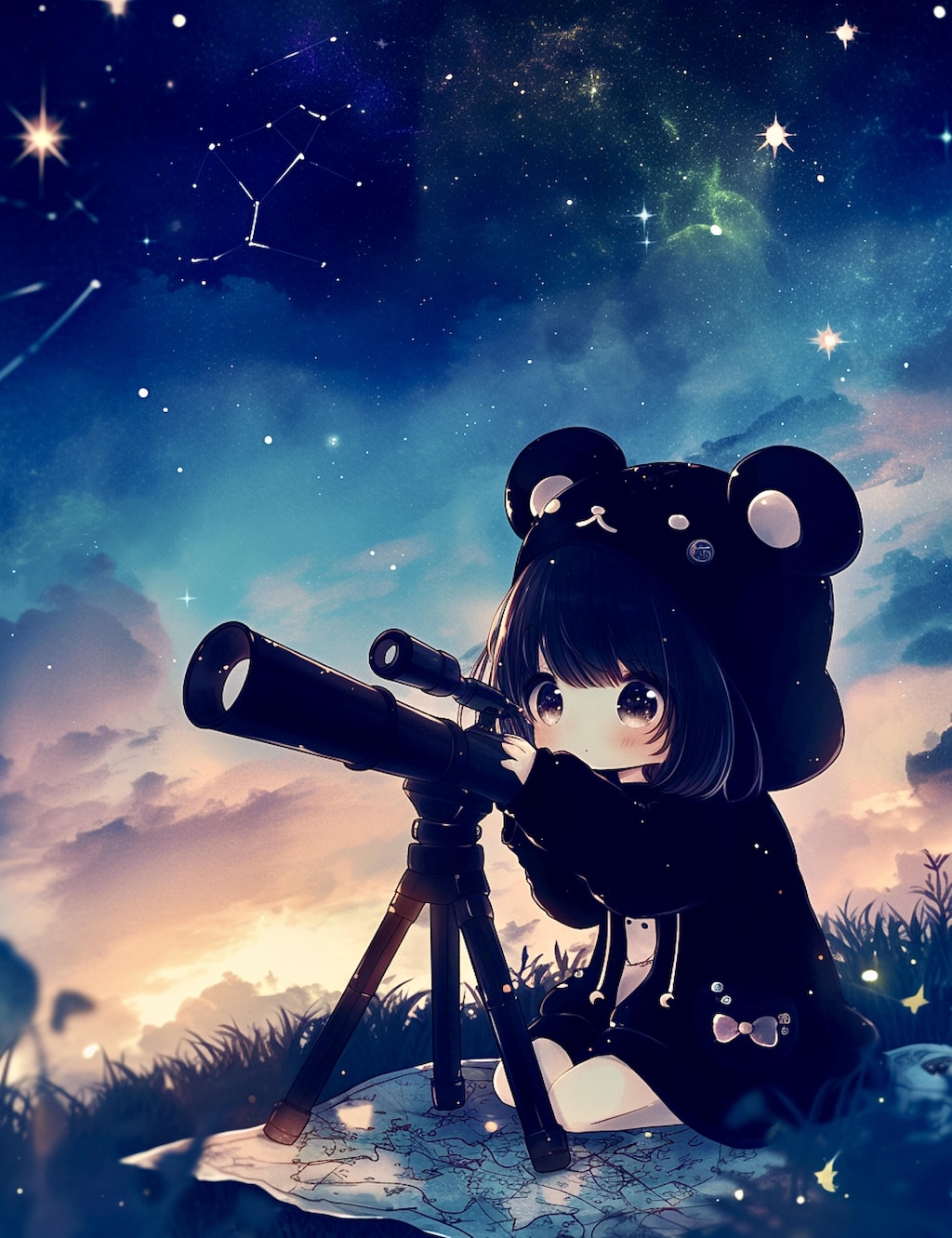 望遠鏡✖︎くま娘🐾