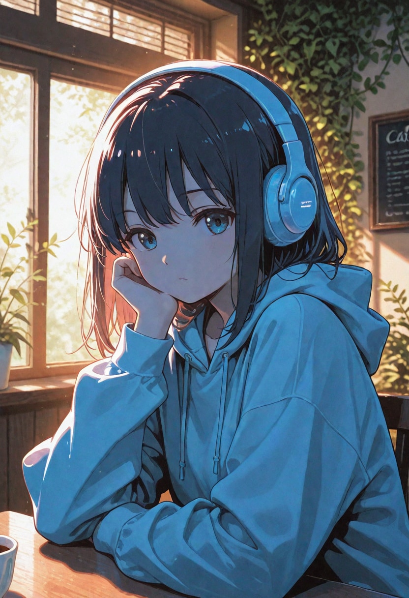 ヘッドフォンの少女(25) | の人気AIイラスト・グラビア