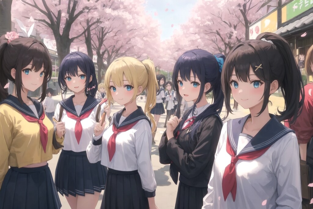花見に来たよ　～制服のある風景～