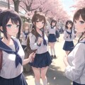 花見に来たよ　～制服のある風景～ 3枚目