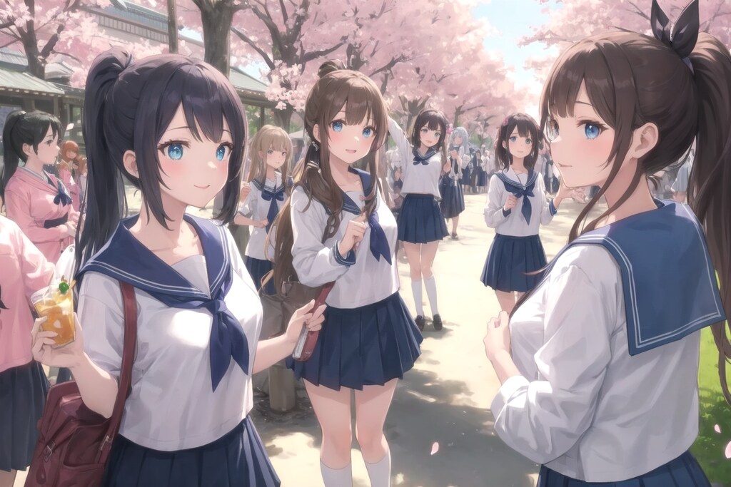 花見に来たよ　～制服のある風景～