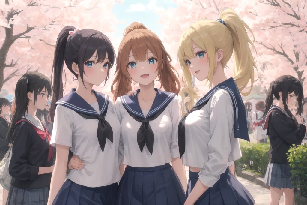 花見に来たよ　～制服のある風景～
