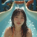 オレンジの水着 3枚目