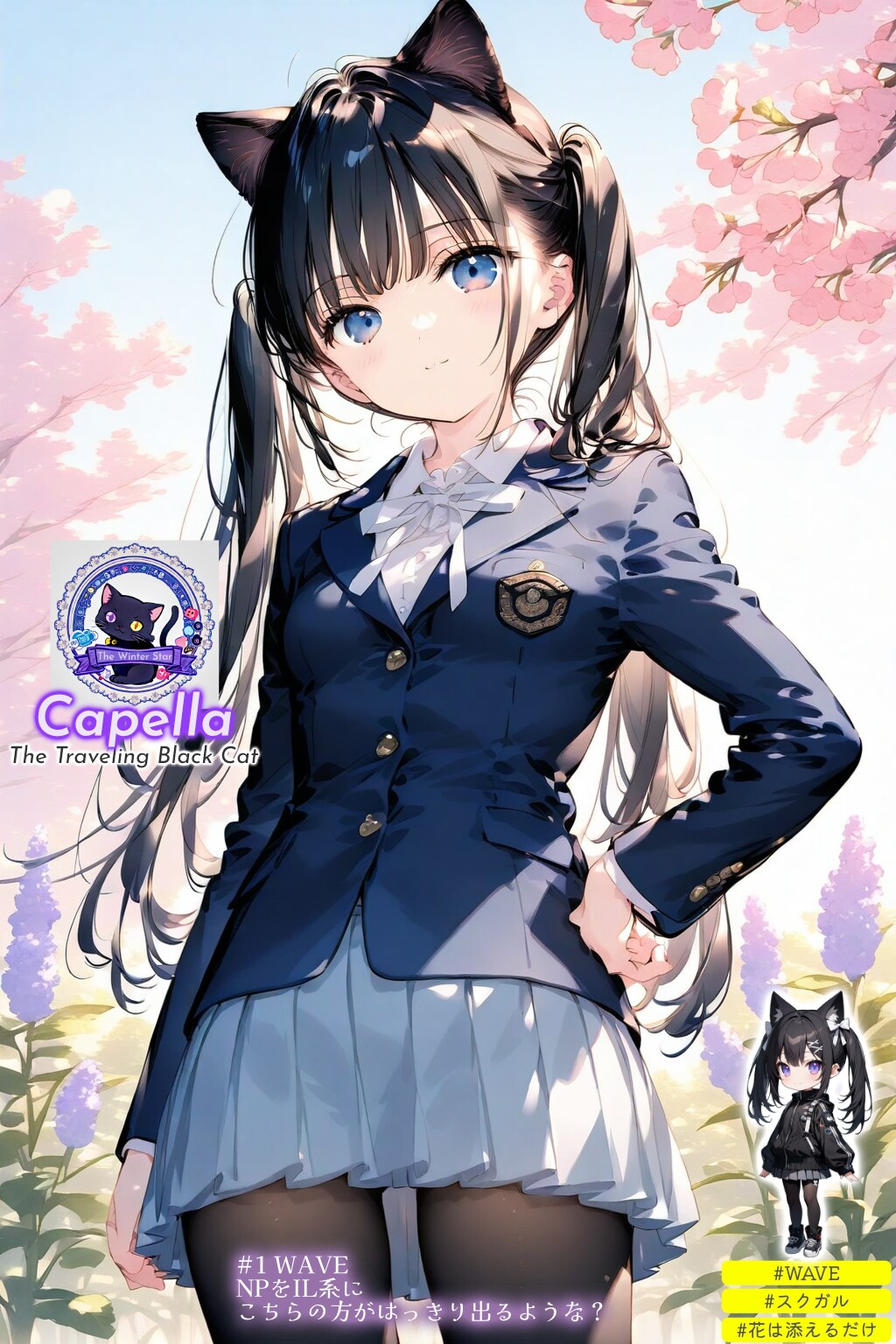 旅する黒猫と春のWAVE