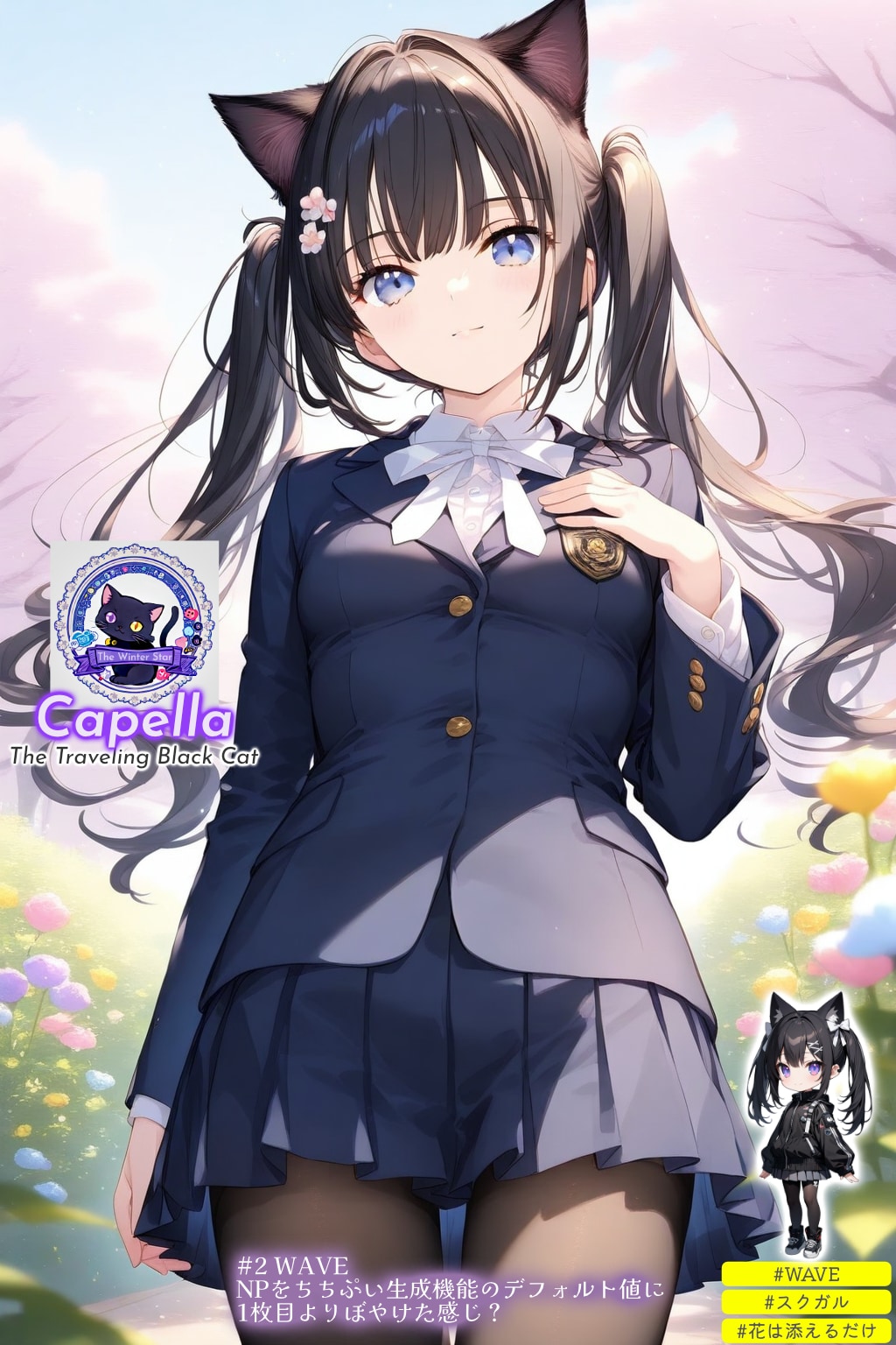 旅する黒猫と春のWAVE