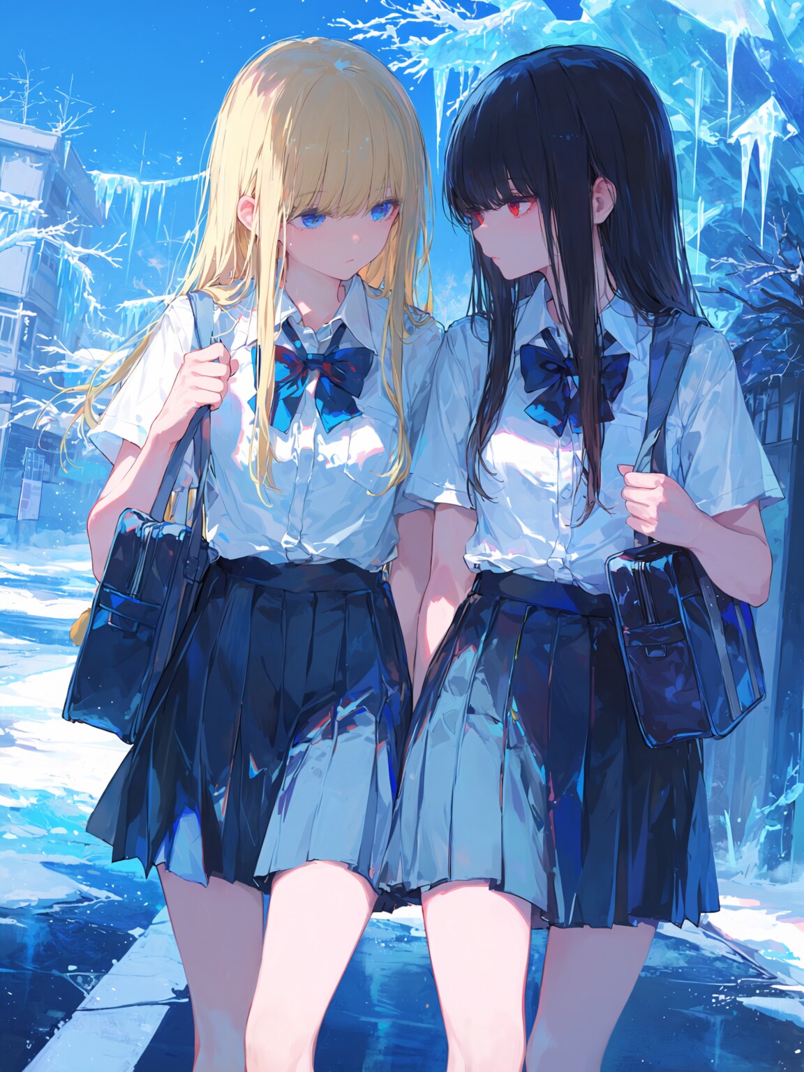 氷立ちちぷい高校夏服