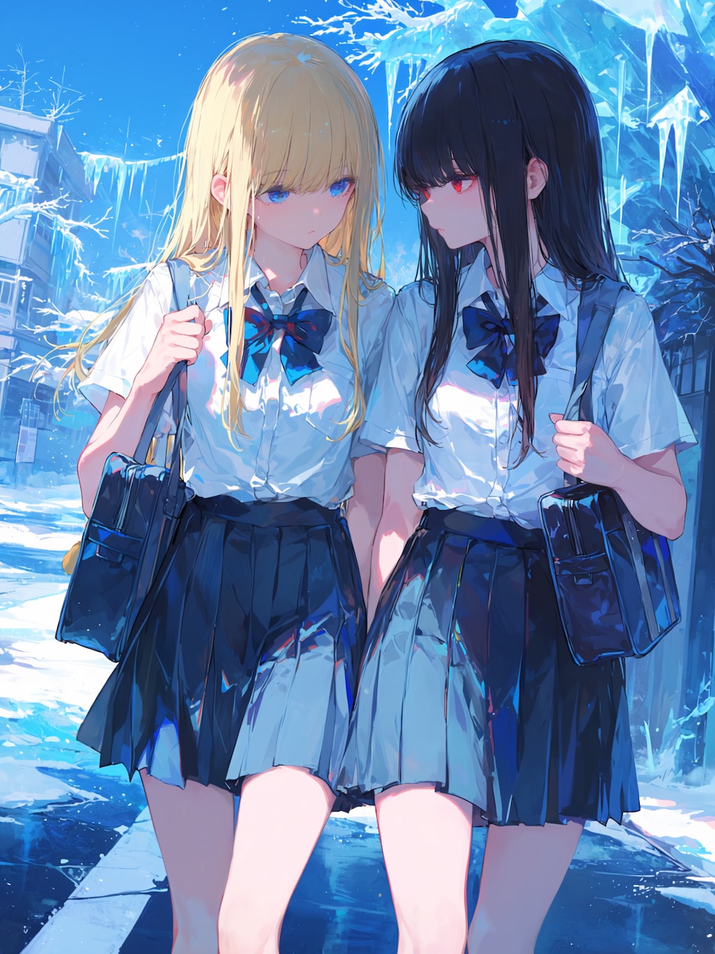 氷立ちちぷい高校夏服