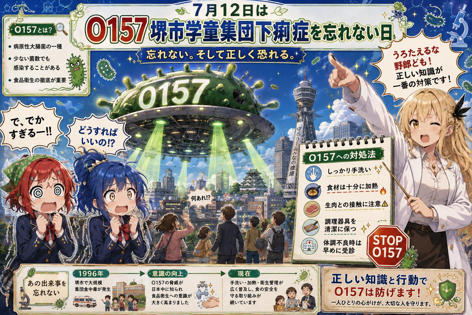 7月12日はO157堺市学童集団下痢症を忘れない日