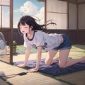 扇風機と女の子 3枚目