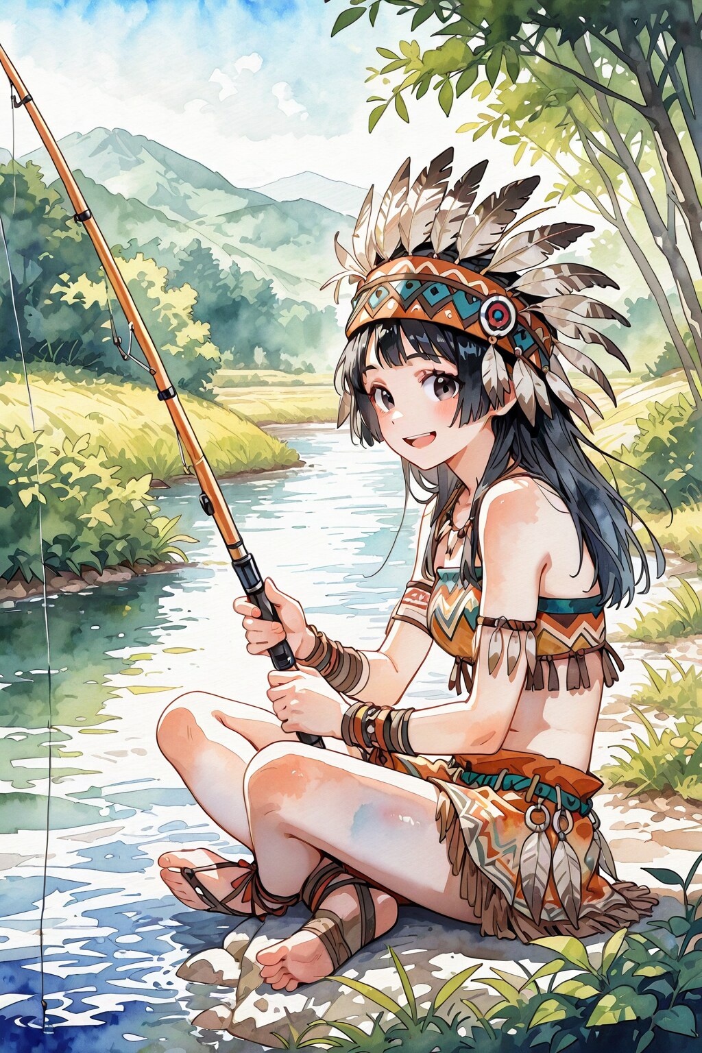 大草原の空の下１３ | の人気AIイラスト・グラビア