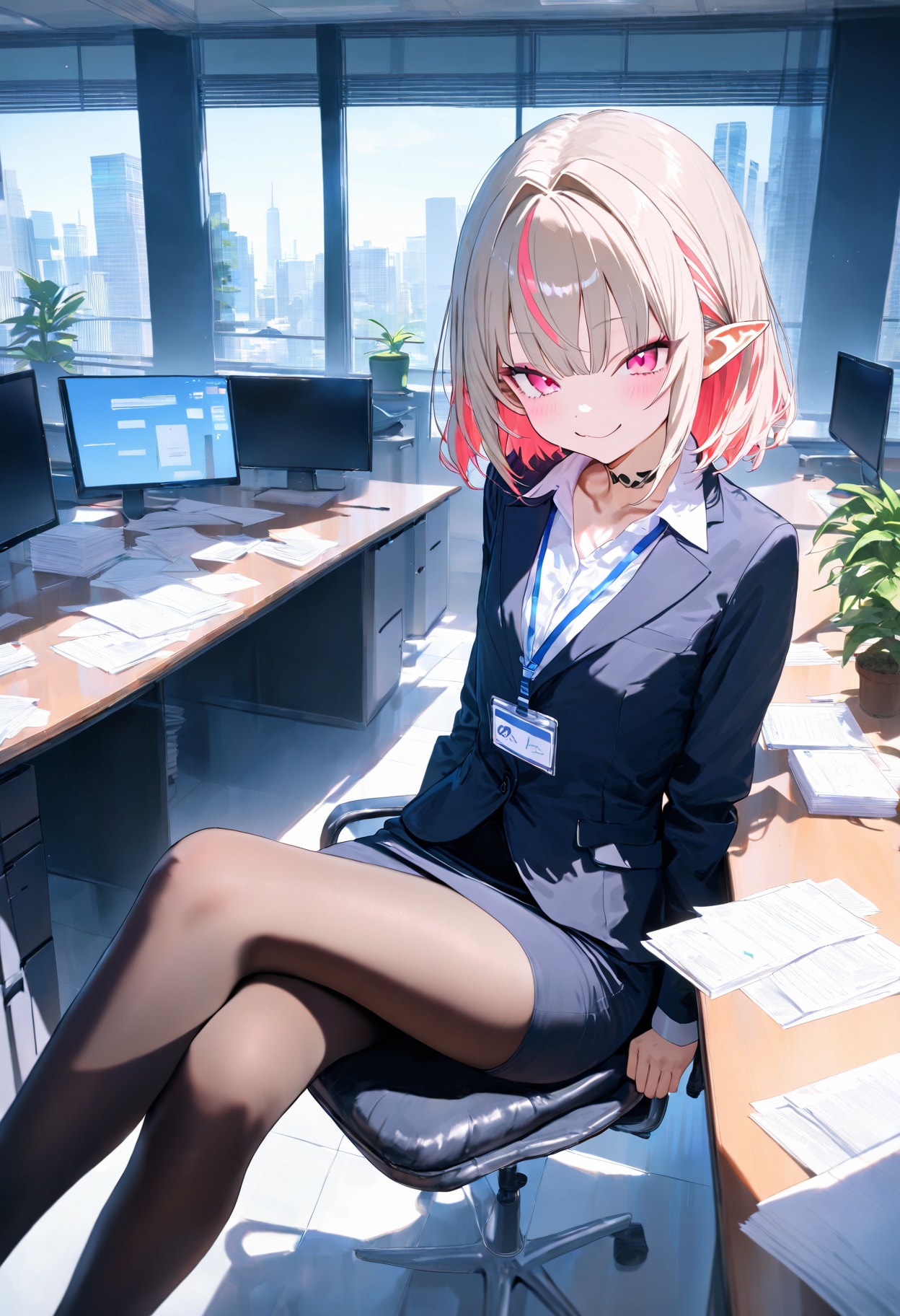スーツ女子 - 魔界ノりりむ（捏造衣装）/ にじさんじ