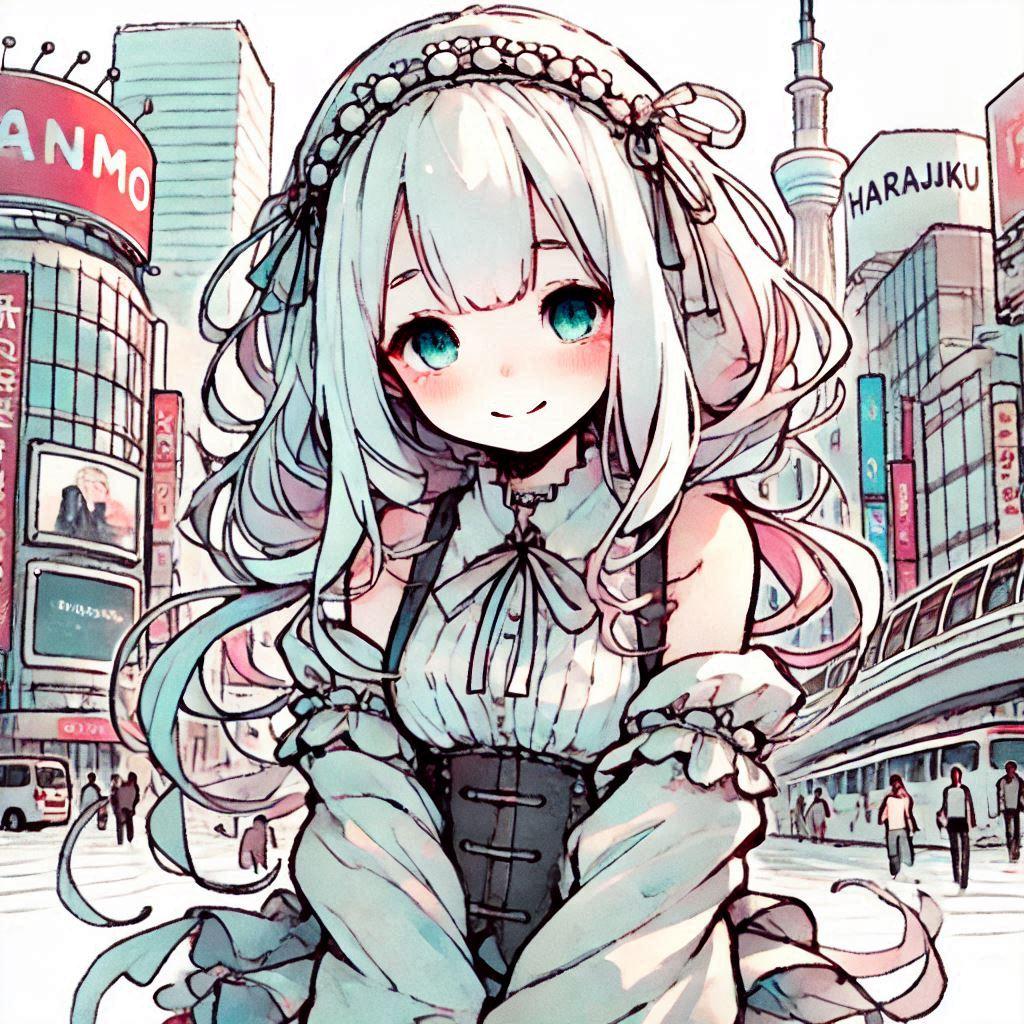 白髪の可愛い女の子【127】