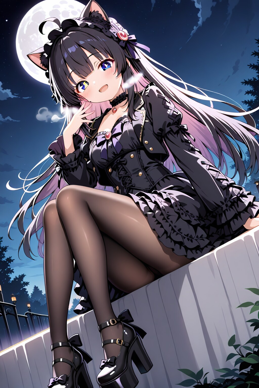 neko under moonlight