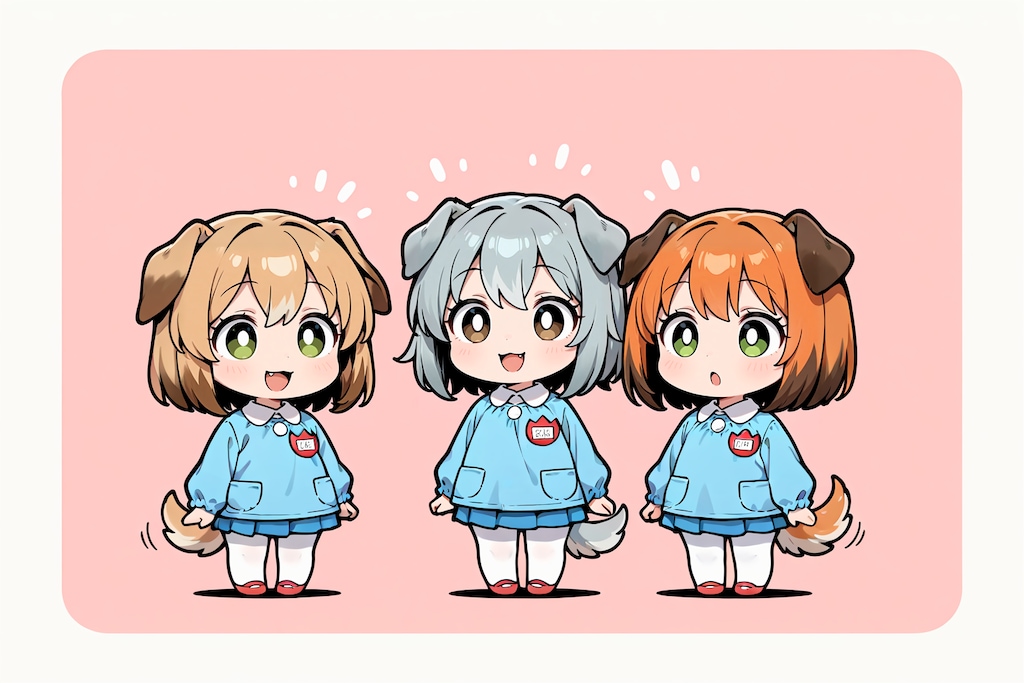 いぬみみようちえんじ おやつたべほうだいゲーム！