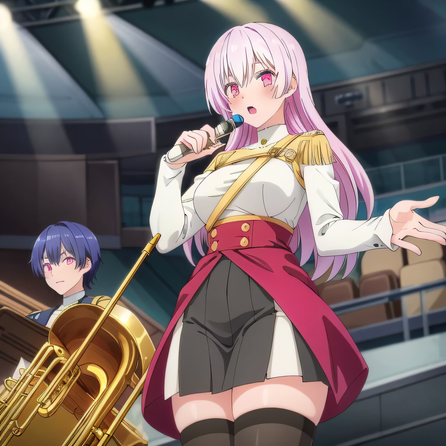 紫髪ロングでスーツの少女 | の人気AIイラスト・グラビア