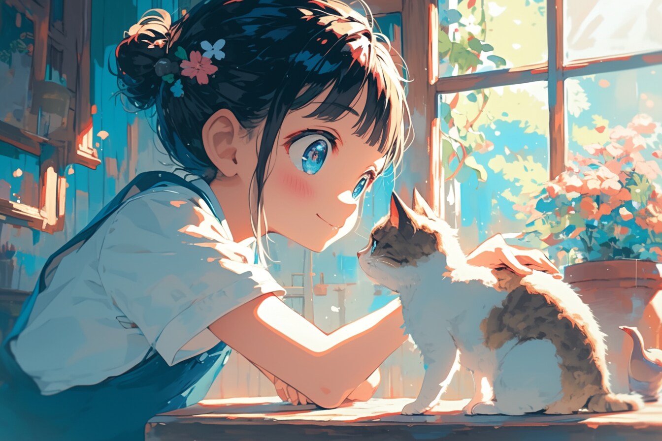 猫🐈とおだんごちゃん🍡✨36 | の人気AIイラスト・グラビア
