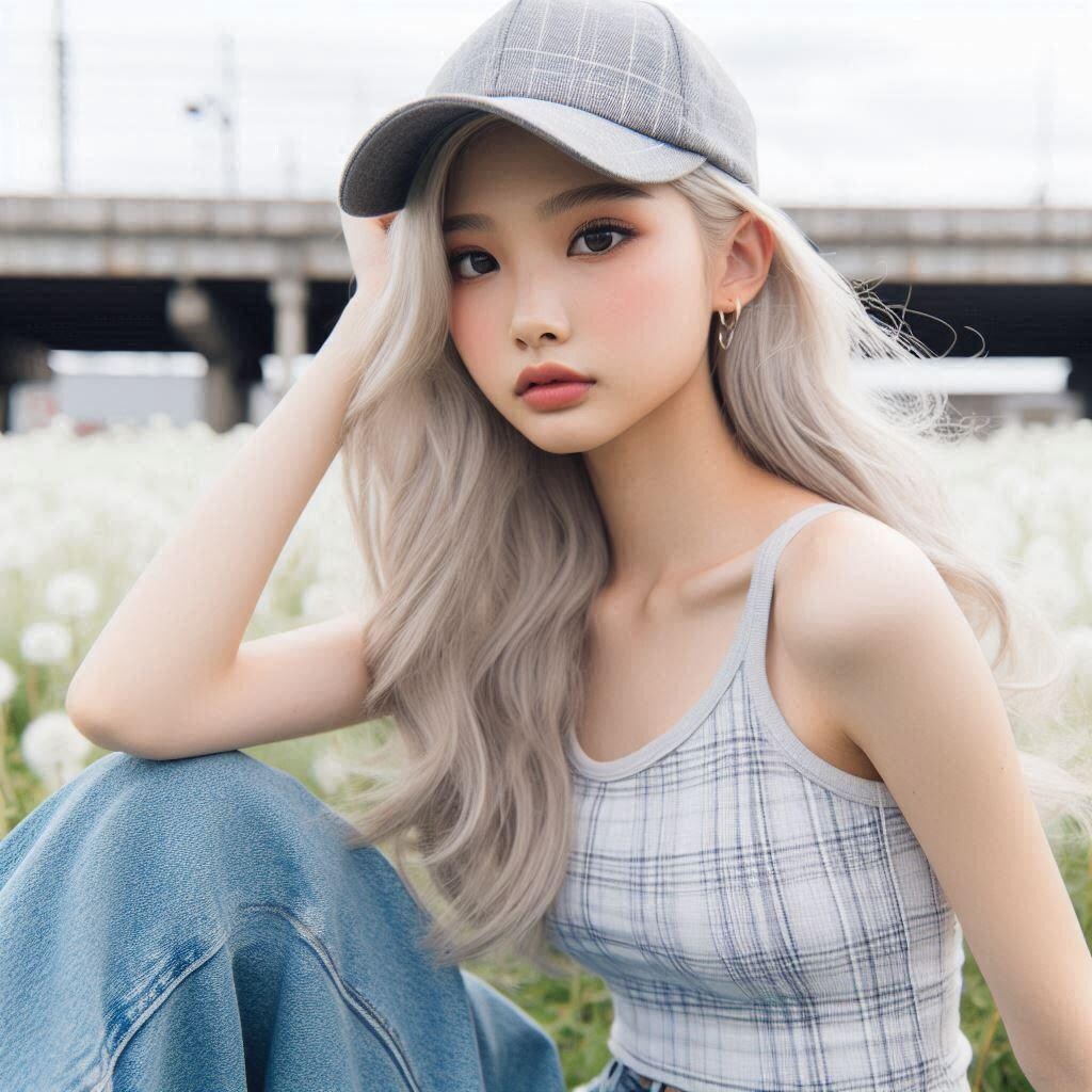 プラチナブロンドの女の子