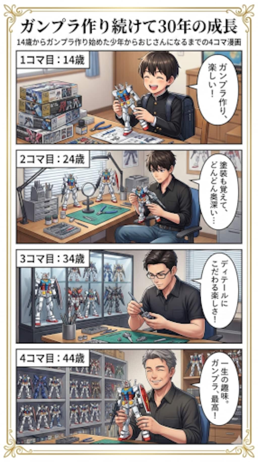 ガンプラ作り続けて30年の成長