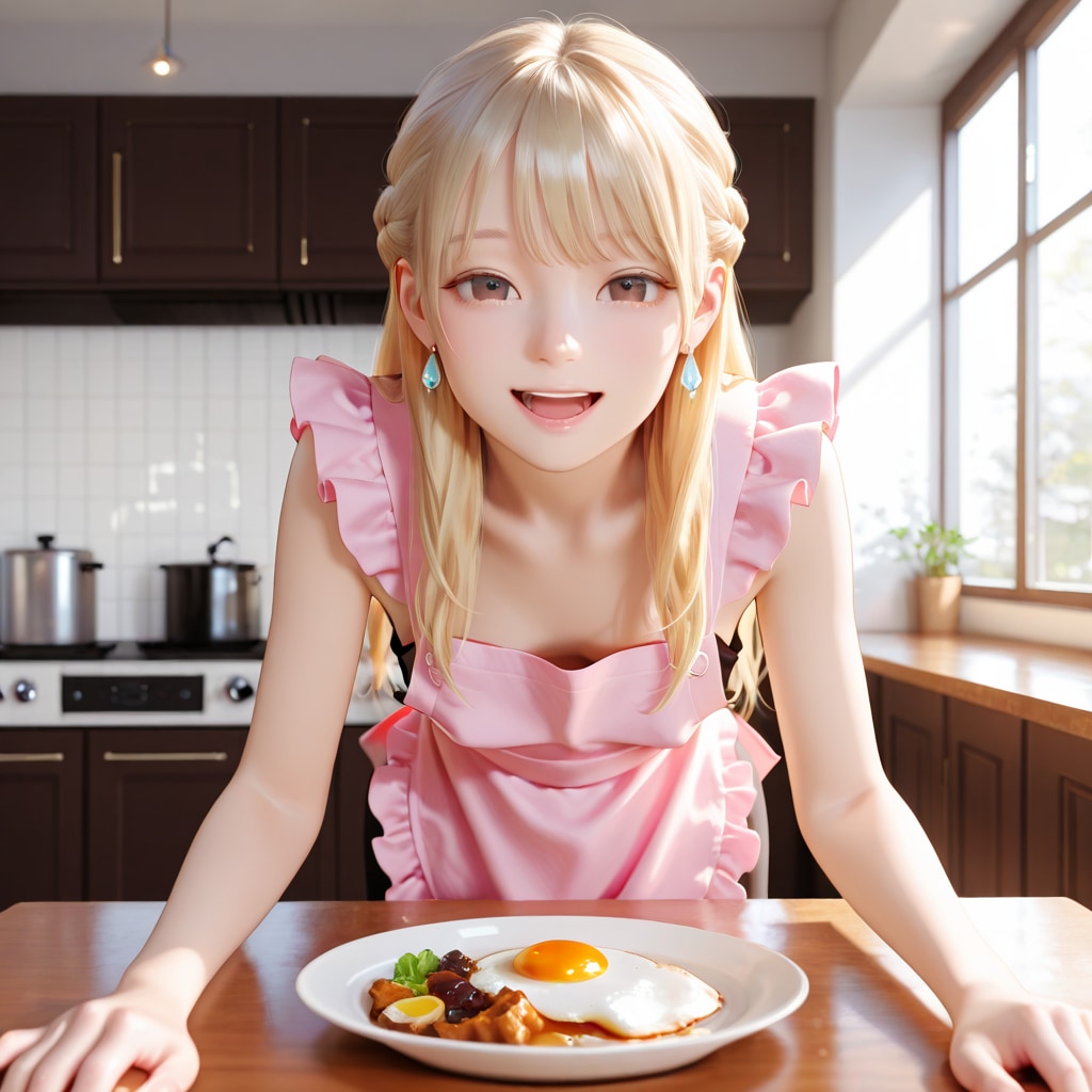 澪奈 裸エプロン