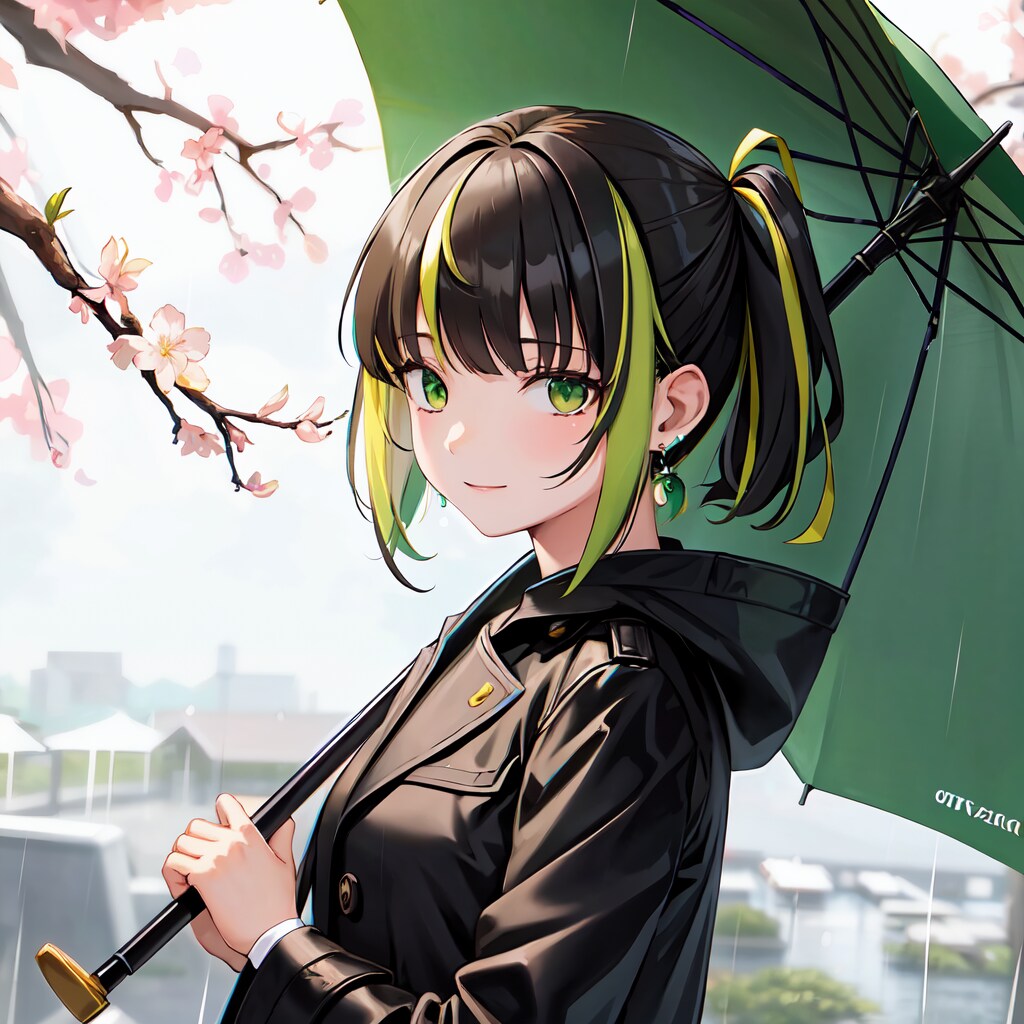 雨と桜と