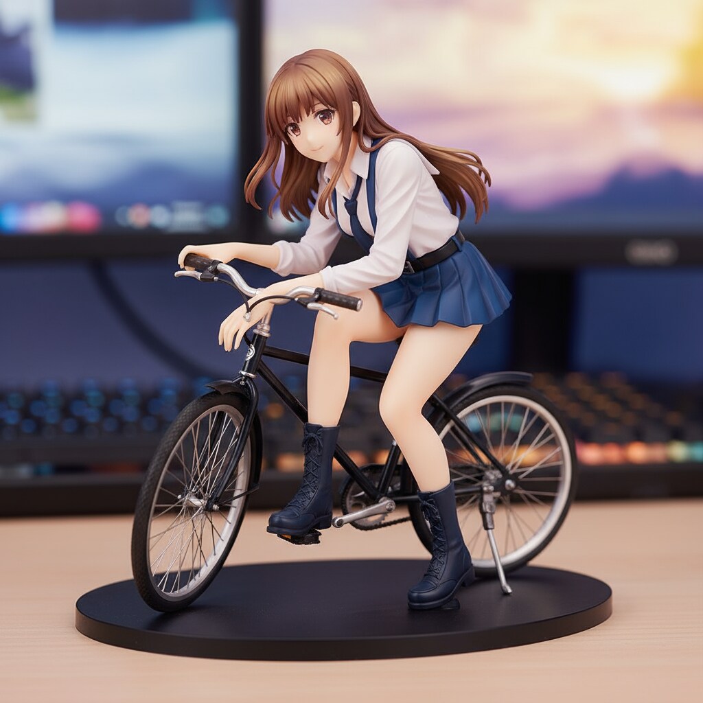 自転車に乗る