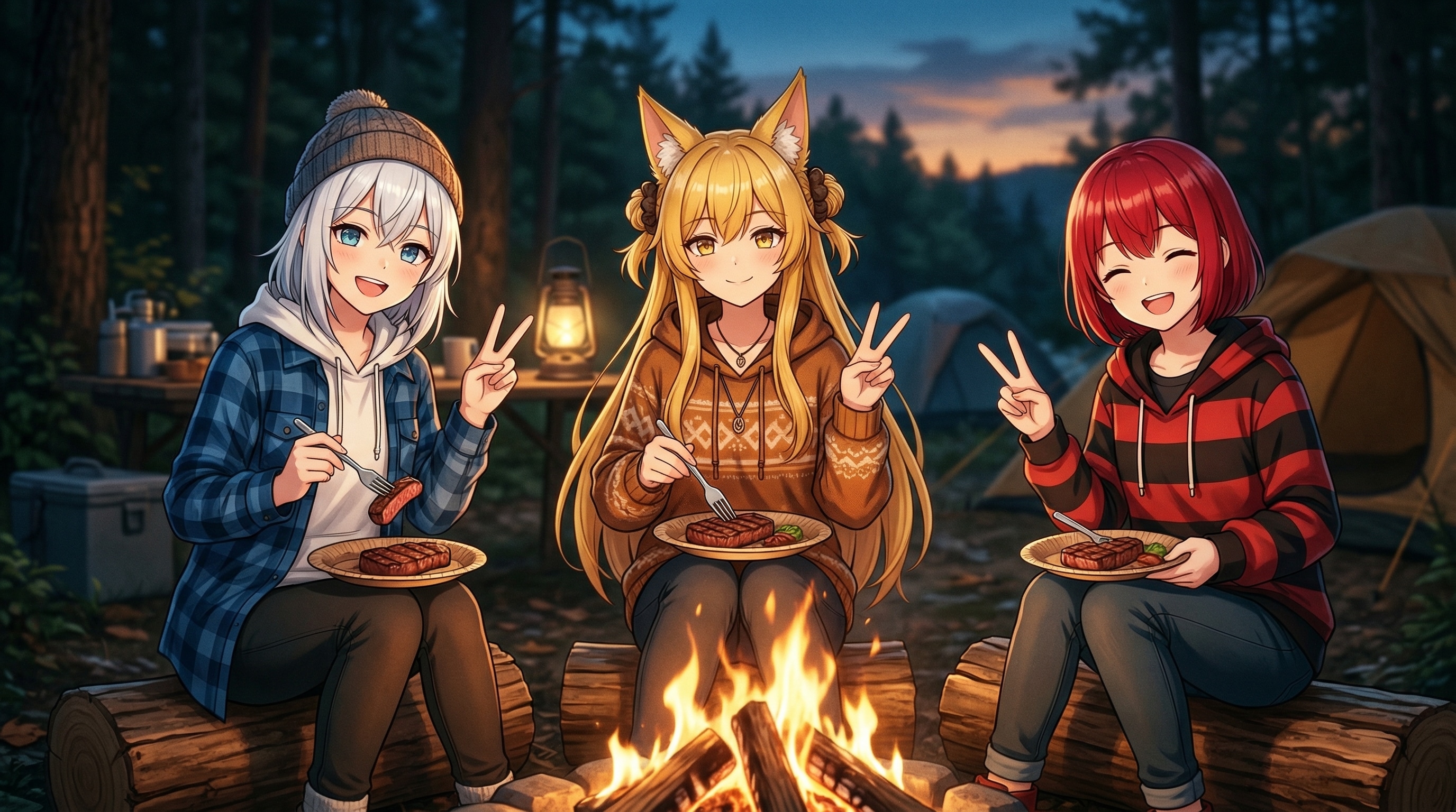 みんなでキャンプ飯