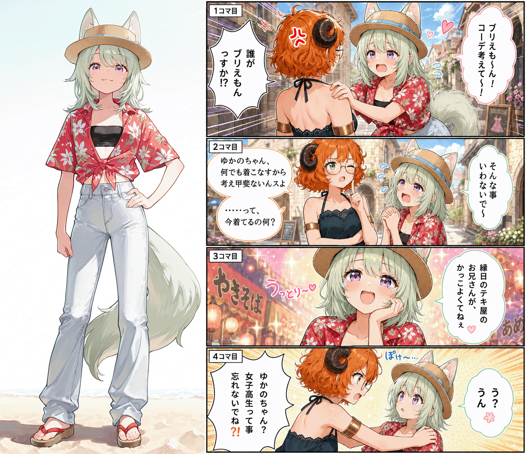 ゆかの、夏コーデを相談する