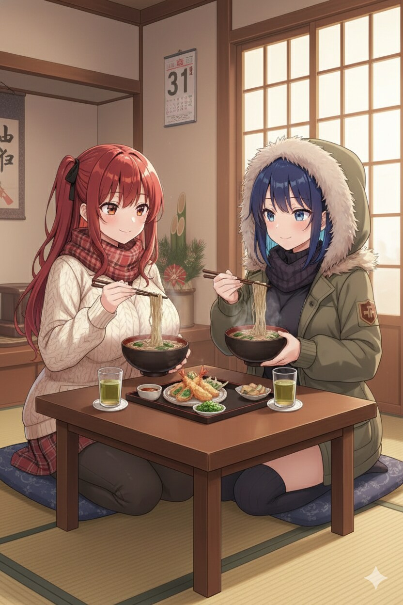 千尋と眞琴っちゃんと、年越しそば